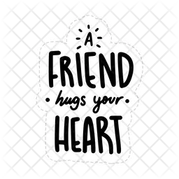 A friend hugs your heart  Icon
