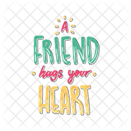 A friend hugs your heart  Icon