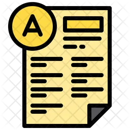 A Grade Sheet  Icon