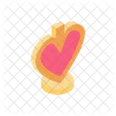 Heart Shaped Pink Heart Love Icon