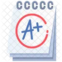 A Plus Grade A Plus Note Icon