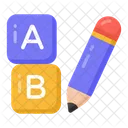 Ab Writing Ab Learning Basic Education Icône