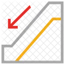 Para Baixo Sinal Escadas Ícone