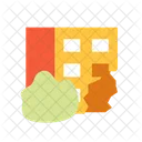House Crack Disaster Consequence Broken Building Icon