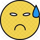 Abatido Emoji Cara Icono