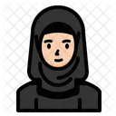 이슬람 무슬림 여성 드레스 아바야 히잡 사용자 아바타 아이콘
