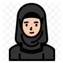 Muslim Muslim Woman Dress Abaya Hijab User Avatar Icône