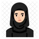 Muslim Muslim Woman Dress Abaya Hijab User Avatar Icône