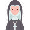 Abbess Nuns Catholic 아이콘