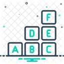 Abc Block Alphabet Blocking Icon