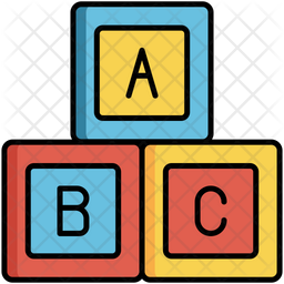 Abc Block Icon - Download in Colored Outline Style