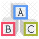 Abc Blocks Educational Toys Alphabet Learning Icon