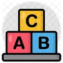 Abc Blocks Abc Learning Basic Education Icon