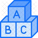 Cubo abc  Ícone