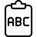 종이판에 Abc 아이콘