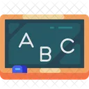 Abc In Board Alphabet Chalkboard Icon