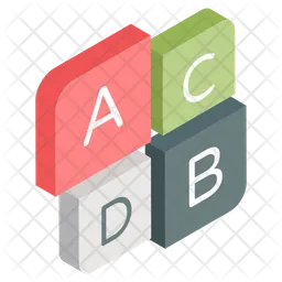Abcd Chart Icon - Download in Isometric Style