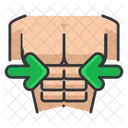 Hombre Fitness Sixpack Icono