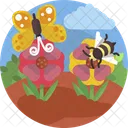 Naturaleza Abejas Flores Icono