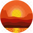 Sonne Abend Meer Symbol