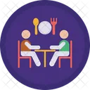 Abendessen Geschaftstreffen Thema Besprechen Icon