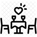 Romantisch Dating Abendessen Symbol