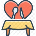 Abendessen Abendessen Festmahl Symbol