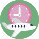 Flughafen Abflug Flugzeug Icon