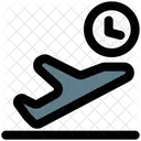 Abflugverspatung Flugverspatung Flugzeugverspatung Symbol