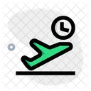 Abflugverspatung Flugverspatung Flugzeugverspatung Symbol