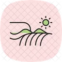 Geernteten Feld Ernte Feld Symbol