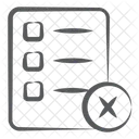 Abgelehnte Liste  Symbol