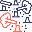 Abholzung Wald Baume Symbol