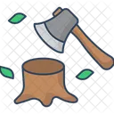 Abholzung Waldverlust Baumfallen Symbol