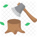 Abholzung Waldverlust Baumfallen Symbol