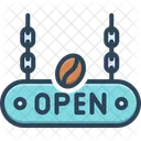 Abierto Frijol Bebida Icono