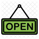 Abierto Compras Tienda Icono