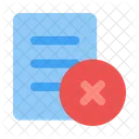 Ablehnen Abgelehnt Dokument Symbol