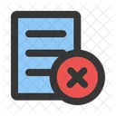 Ablehnen Abgelehnt Dokument Symbol