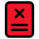 Ablehnen Ablegen Entfernen Symbol