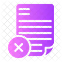 Ablehnen Entfernen Dokumentieren Symbol
