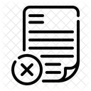 Ablehnen Entfernen Dokumentieren Symbol