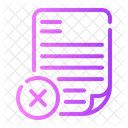 Ablehnen Entfernen Dokumentieren Symbol