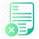 Ablehnen Entfernen Dokumentieren Symbol