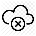 Ablehnen Cloud Computing Cloud Netzwerk Symbol