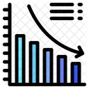 Nach Unten Abnahme Balkendiagramm Symbol