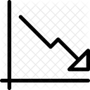 Abnehmendes Diagramm  Symbol