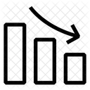 Abnehmendes Diagramm  Symbol