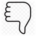 Abneigung Schlecht Daumen Runter Symbol