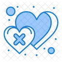 Abneigung Herz Abneigung Herz Symbol